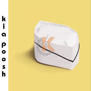 کلاه آشپزی مدل قایقی کد KPC002 رنگ سفید